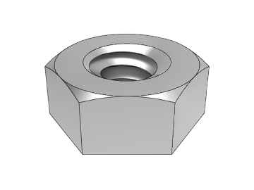 ASME B18.2.2.1-1 porca sextavada (chanfro de lado único)