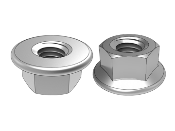 Porca de flange hexagonal ASME B18.2.4.4M.1