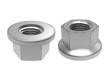 Porca de flange hexagonal DIN74361