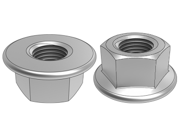 Porcas de flange hexagonais ISO 10663 com passo fino