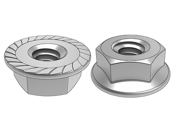 ASME B18.16.4.1 Porca de flange hexagonal (com dentes antiderrapantes)