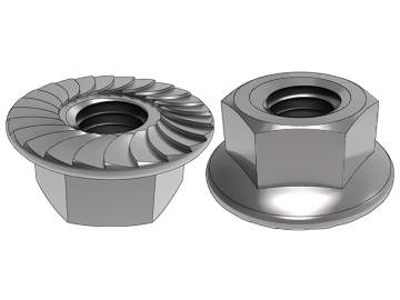 JIS B 1190-1 Porcas de flange hexagonais com dentes estriados, pequenos lados opostos