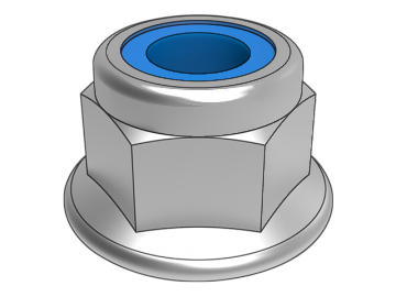 GB6183.2 Porca de travamento de face hexagonal de flange de inserção não metálica Lanni com passo fino