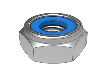 ASME B18.16.6.8 tipo NTM azul inserto não metálico porca hexagonal trava fina