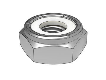 ASME B18.16.6.8 tipo NTM branco inserto não metálico porca hexagonal trava fina